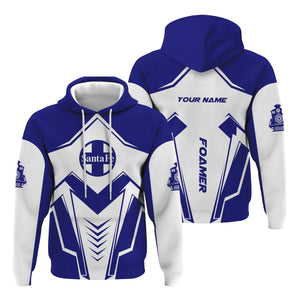 Railspirit Personalized Santa Fe Railway Hoodie Railway Trainspotter Style Atchison, Topeka and Santa Fe Railway Zip Up Hoodie Gift Idea For Foamers