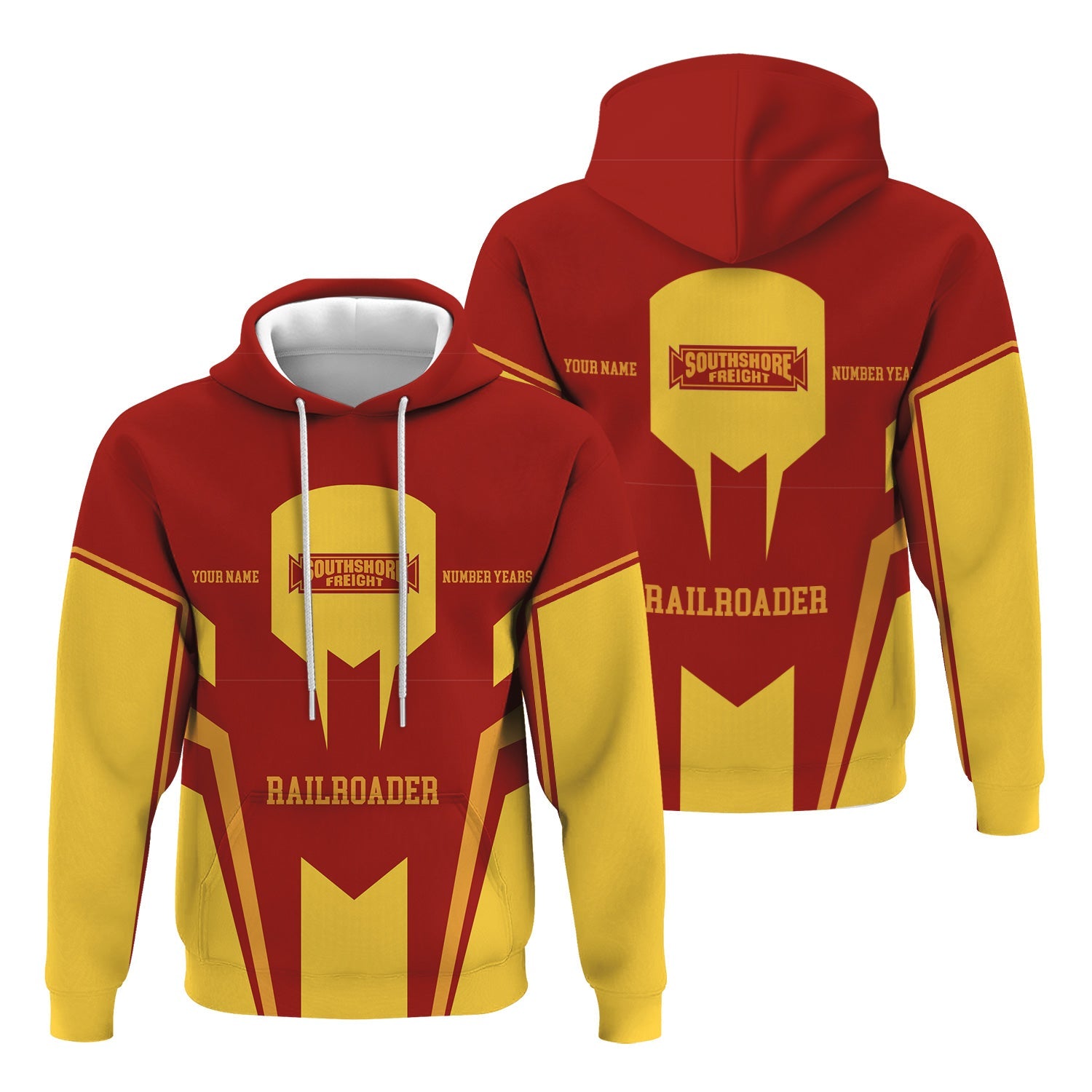 Railspirit Personalized Chicago South Shore and South Bend Railroad Hoodie Custom Year Railroader Zip Up Hoodie Gift Idea For Train Lover