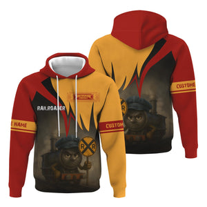 Railspirit Personalized Chicago South Shore and South Bend Railroad Hoodie Angry Train Hoodie Gift Idea For Train Lover