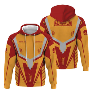 Railspirit Personalized Chicago South Shore and South Bend Railroad Hoodie Workwear-Inspired with Custom Position Train Zip Up Hoodie