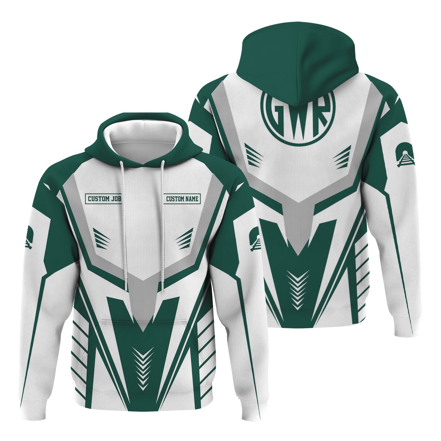 Railspirit Personalized Great Western Railway Hoodie Workwear-Inspired with Custom Position Train Zip Up Hoodie