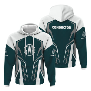 Railspirit Personalized Great Western Railway Hoodie Futuristic Design with Custom Job Train Zip Up Hoodie
