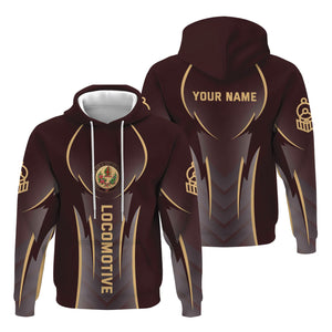 Railspirit Personalized London, Midland and Scottish Railway Hoodie Striking Line Style Train Zip Up Hoodie For Locomotive Lovers