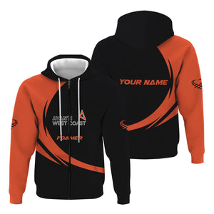 Railspirit Personalized Avanti West Coast Hoodie Unique Graphic Style Zip Up Hoodie For Train Enthusiasts