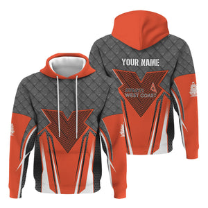 Railspirit Personalized Avanti West Coast Hoodie Rugged Steel Vibes Train Zip Up Hoodie All Over Print