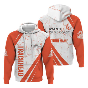 Railspirit Personalized Avanti West Coast Hoodie Crackle Texture Style Train Zip Up Hoodie For Trackhead