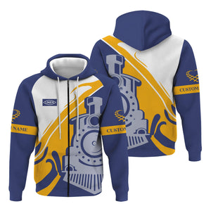 Railspirit Personalized London and North Eastern Railway Hoodie Flame-Inspired Style Zip Up Hoodie Gift Idea For Train Lovers