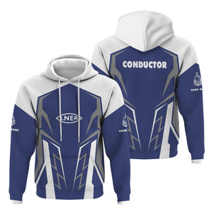 Railspirit Personalized London and North Eastern Railway Hoodie Futuristic Design with Custom Job Train Zip Up Hoodie
