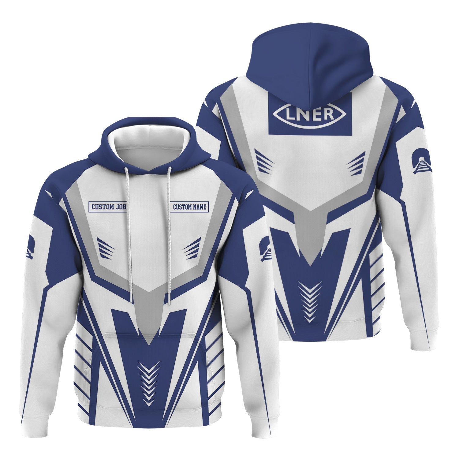 Railspirit Personalized London and North Eastern Railway Hoodie Workwear-Inspired with Custom Position Train Zip Up Hoodie