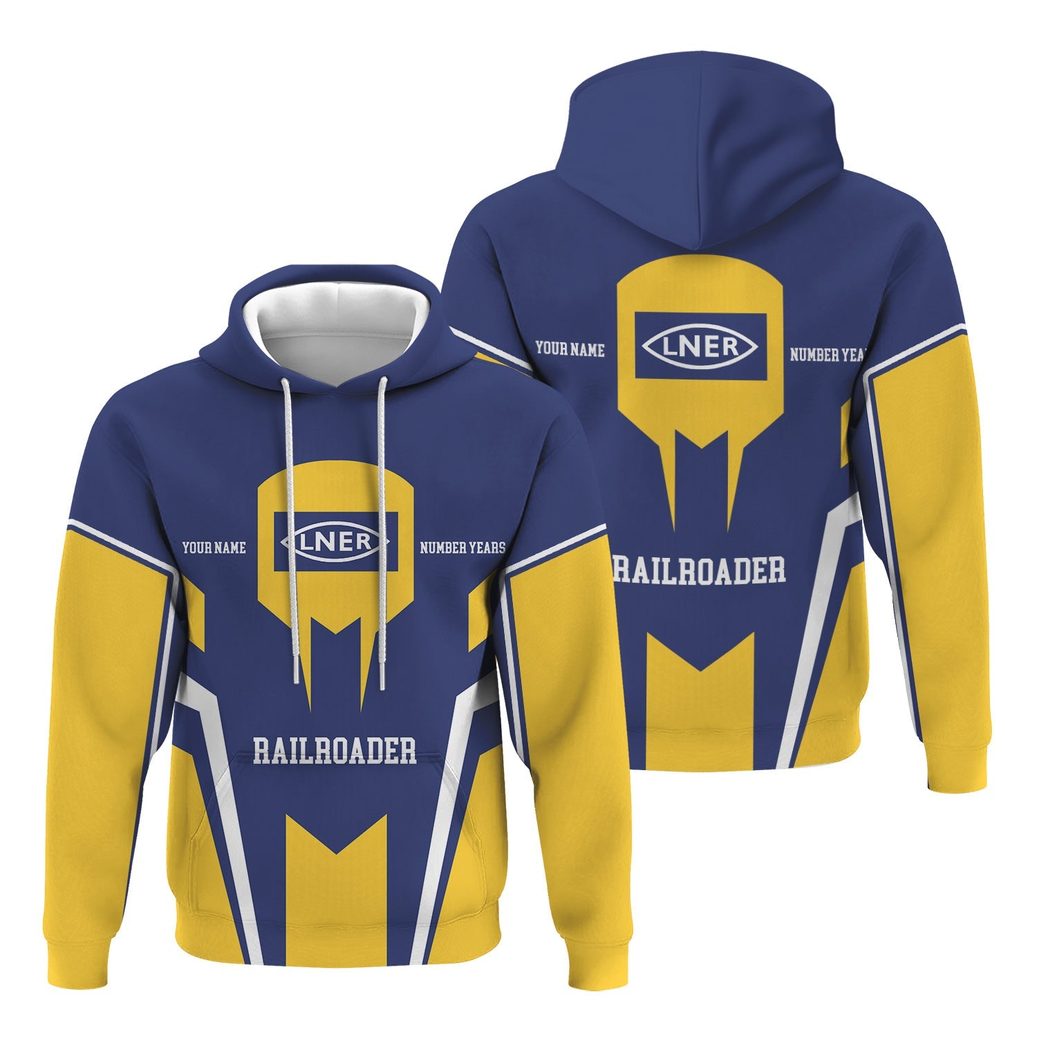 Railspirit Personalized London and North Eastern Railway Hoodie Custom Year Railroader Zip Up Hoodie Gift Idea For Train Lover