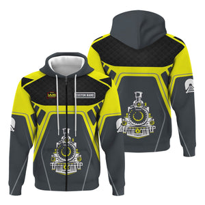 Railspirit Personalized Iowa Interstate Railroad Hoodie Steam Locomotive Engine Graphic IAIS Train Zip Up Hoodie All Over Print