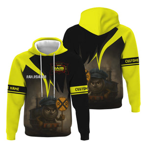 Railspirit Personalized Iowa Interstate Railroad Hoodie Angry Train IAIS Hoodie Gift Idea For Train Lover