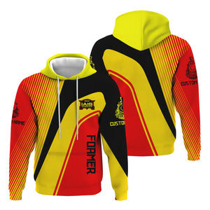 Railspirit Personalized Iowa Interstate Railroad Hoodie Vibrant Striking Style IAIS Zip Up Hoodie For Rail Enthusiasts