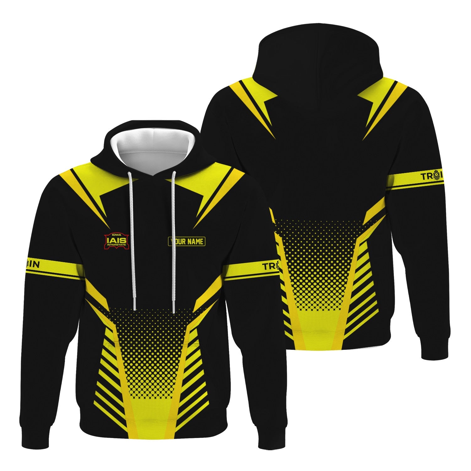 Railspirit Personalized Iowa Interstate Railroad Hoodie Unisex IAIS Train Zip Hoodie All Over Print