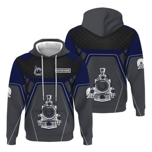Railspirit Personalized Jersey Central Railroad Hoodie Steam Locomotive Engine Graphic CNJ Train Zip Up Hoodie All Over Print