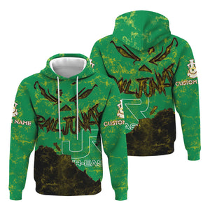 Railspirit Personalized East Japan Railway Hoodie Torn Graphic Style JR-EAST Train Zip Up Hoodie For Rail Junkie