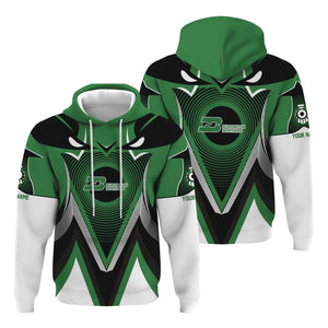 Railspirit Personalized Burlington Northern Railroad Hoodie Vibrant Graphic Pattern Zip Up Hoodie For Train Enthusiasts