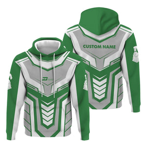 Railspirit Personalized Burlington Northern Railroad Hoodie Armor-Inspired Design Train Zip Up Hoodie All Over Print