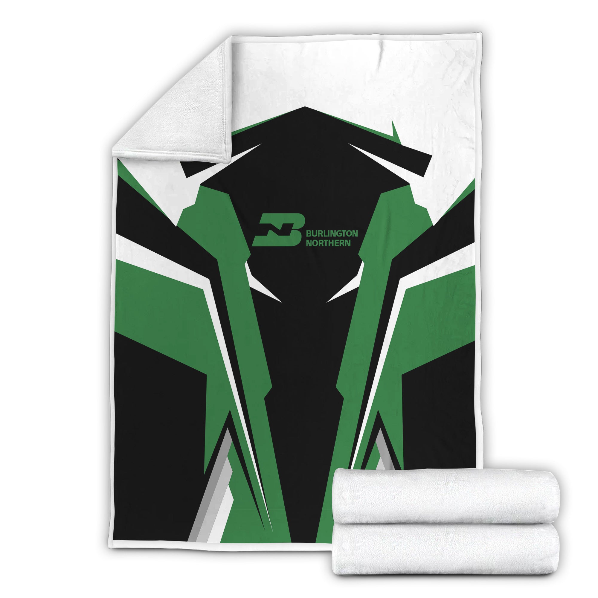 Railspirit Personalized Burlington Northern Railroad Blanket Strong Line Train Blanket Gift Idea For Train Lover