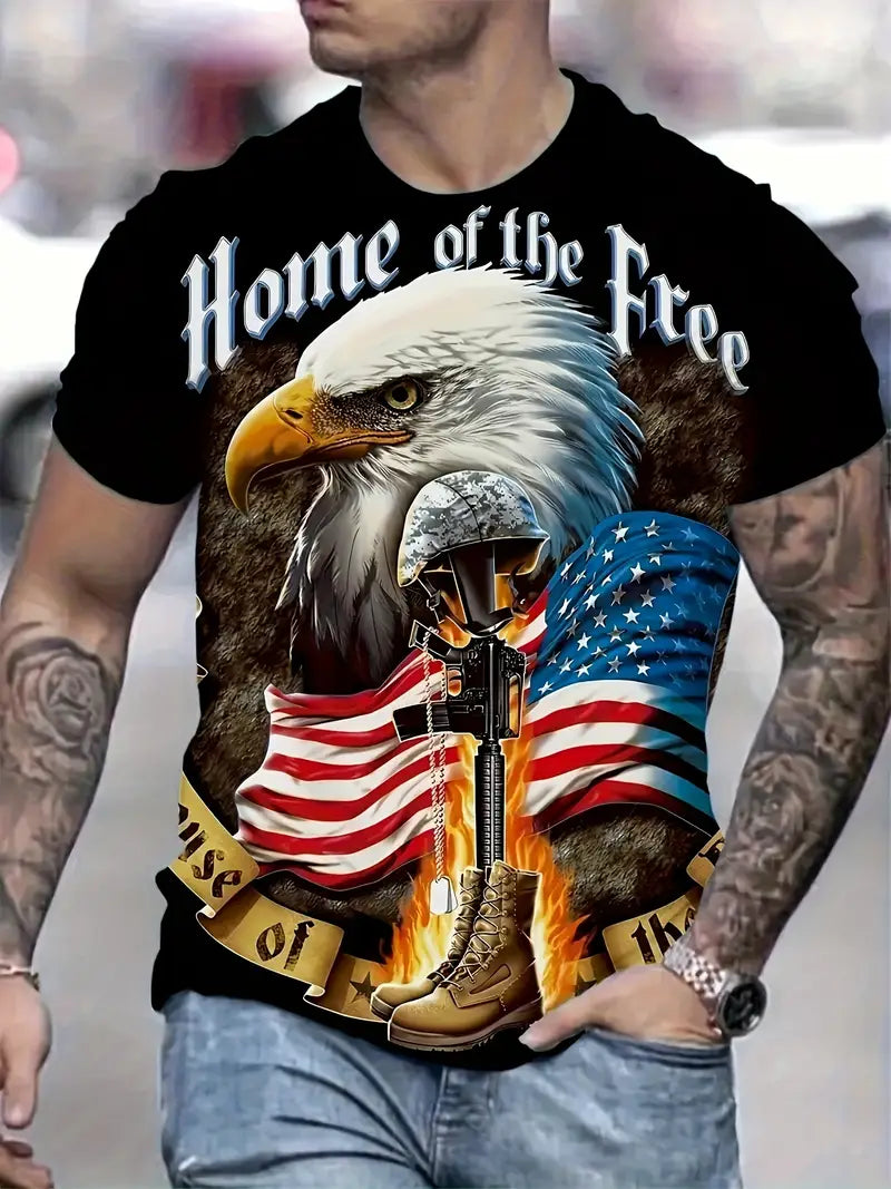 Home Of The Free T Shirt Veteran US Eagle Shirt Gift For Veteran