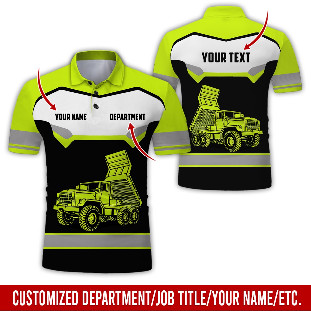 Customized Name Love Tow Truck Printed Clothes, Personalized Apparel