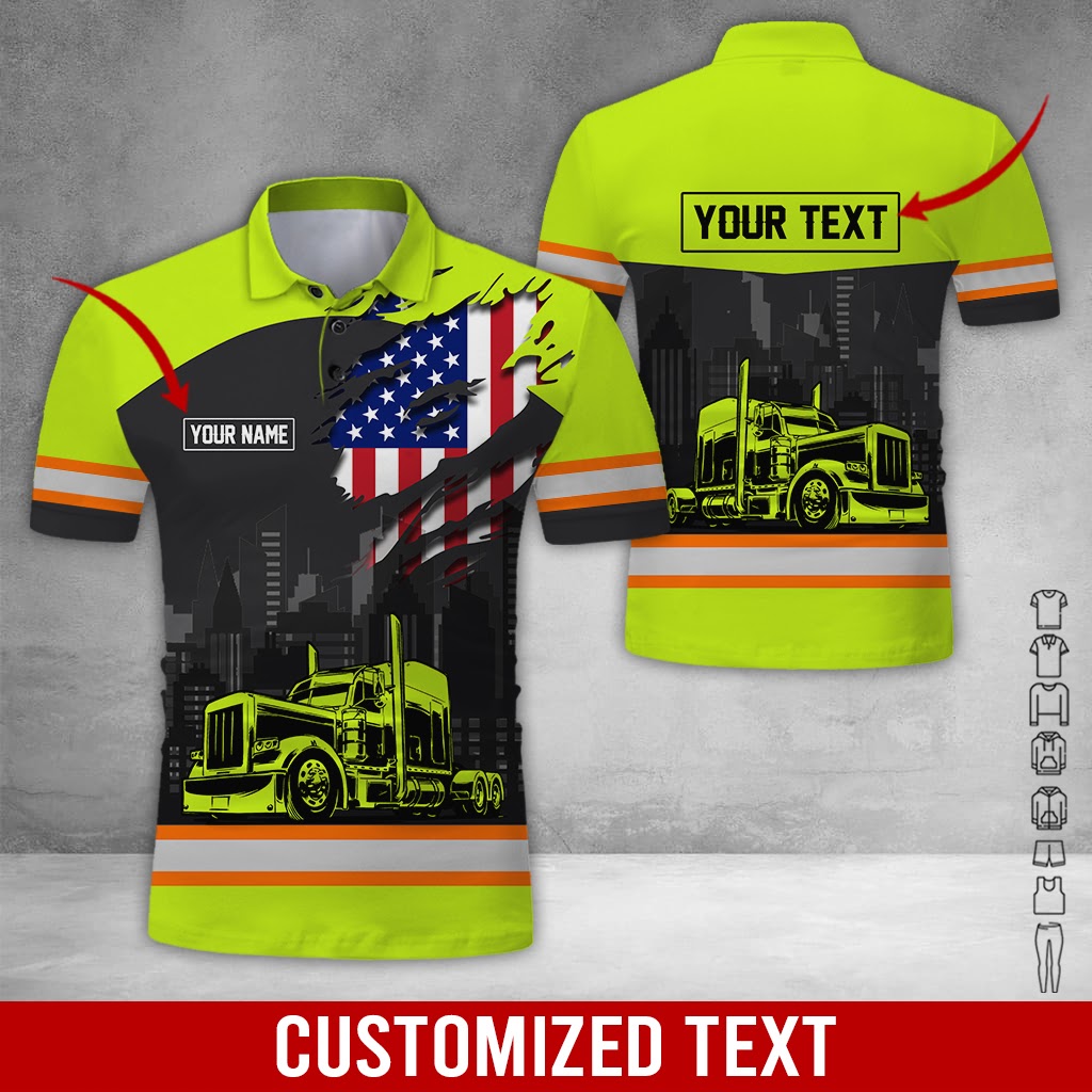 Customized Text Truck Driver Uniform Clothes, Personalized Driver Gear