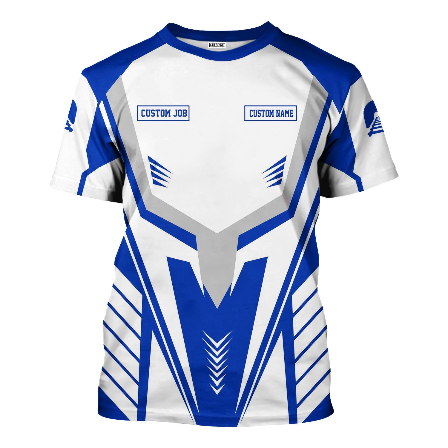 Railspirit Personalized Long Island Railroad T-Shirt Workwear-Inspired with Custom Position Train Shirt