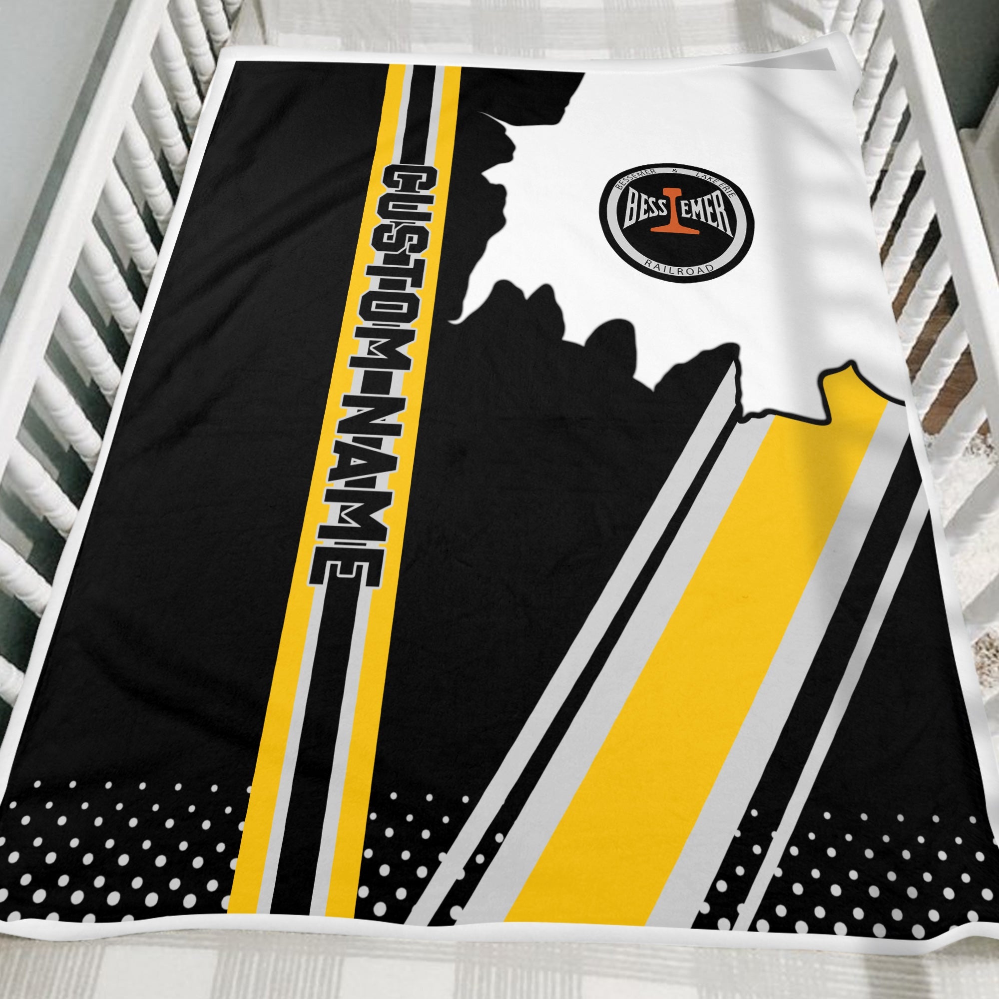 Railspirit Personalized Bessemer And Lake Erie Railroad Blanket Vintage All Over Printed Blanket