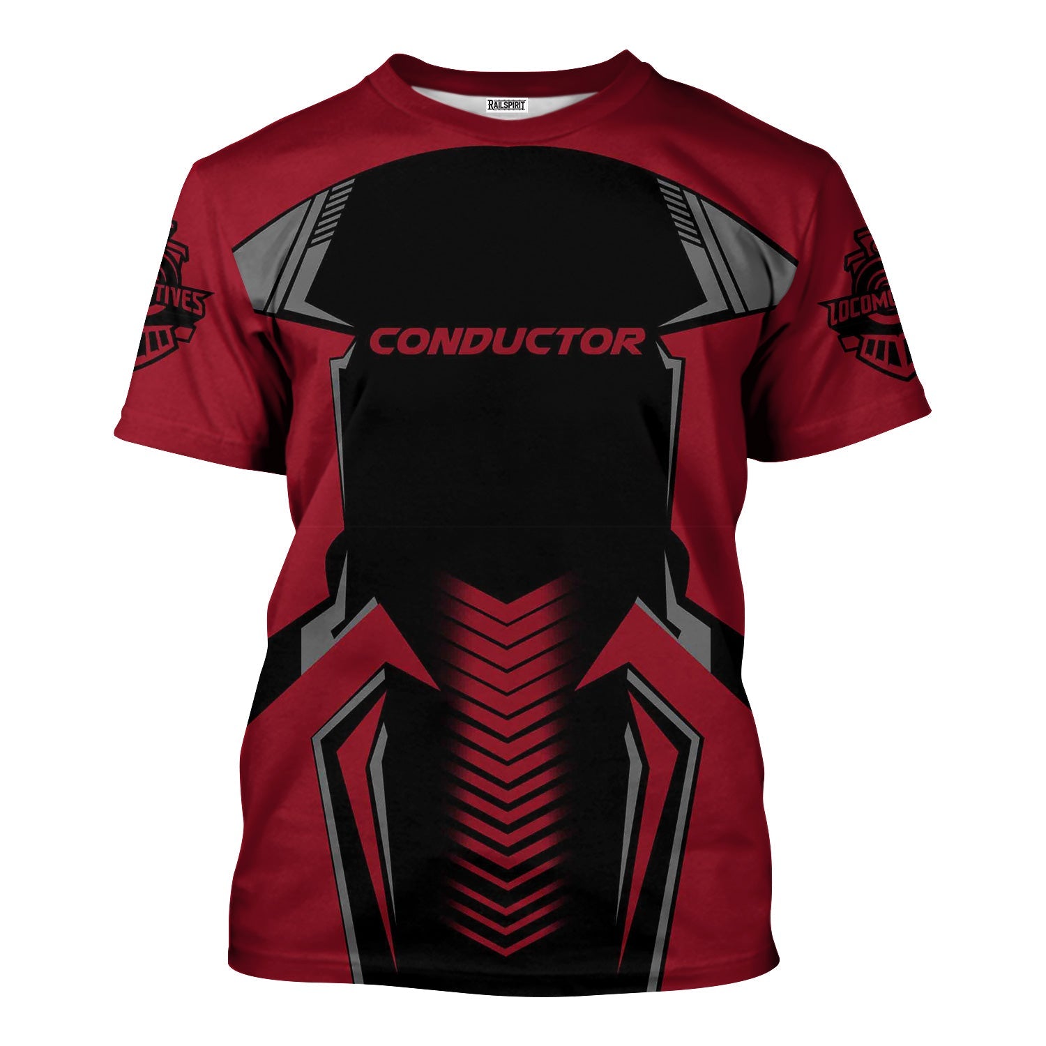 Railspirit Personalized Chicago Great Western Railroad T-Shirt Standout Style with Custom Position Train Shirt