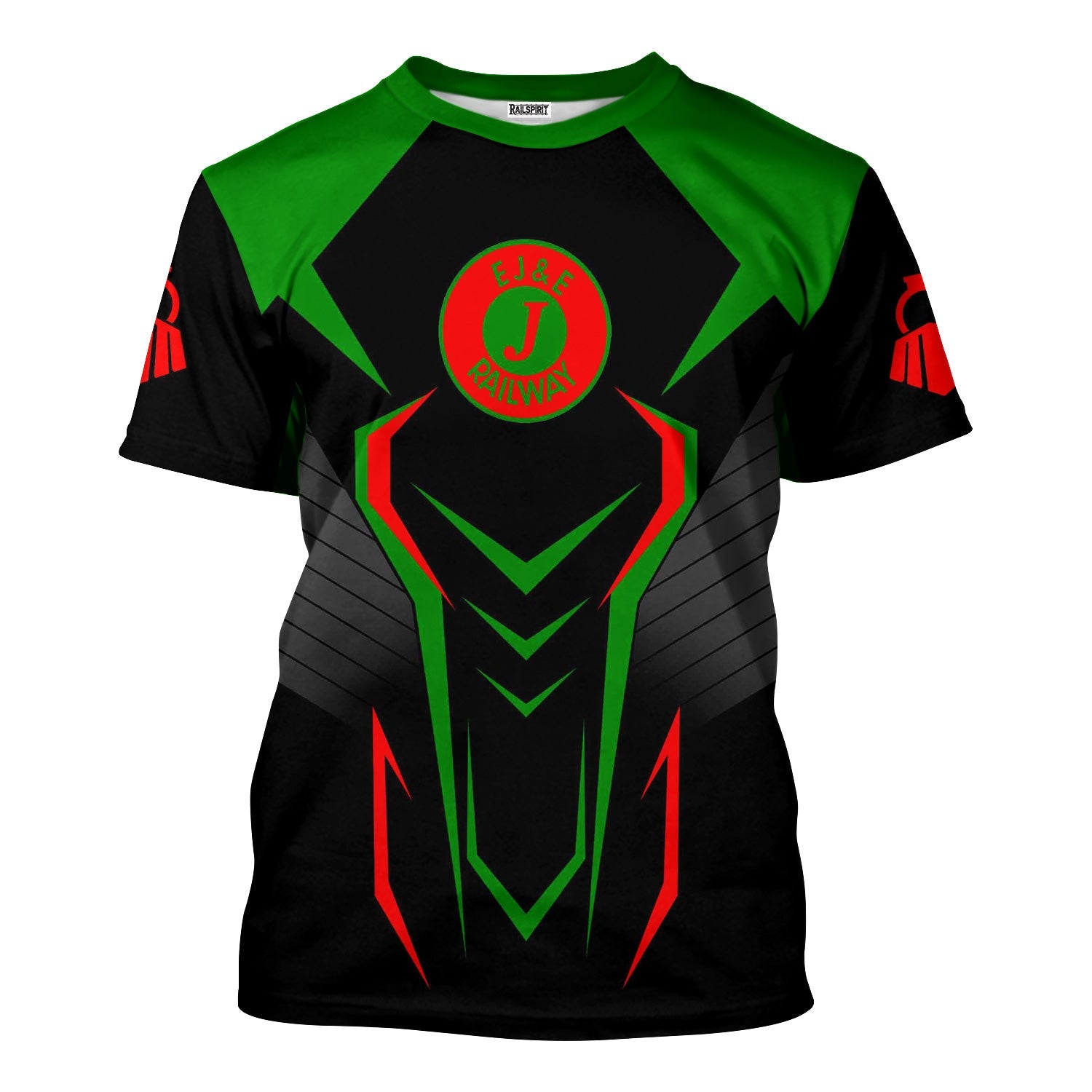 Railspirit Personalized Elgin Joliet And Eastern Railroad T-Shirt Dynamic Design Style Perfect Shirt for Train Enthusiasts