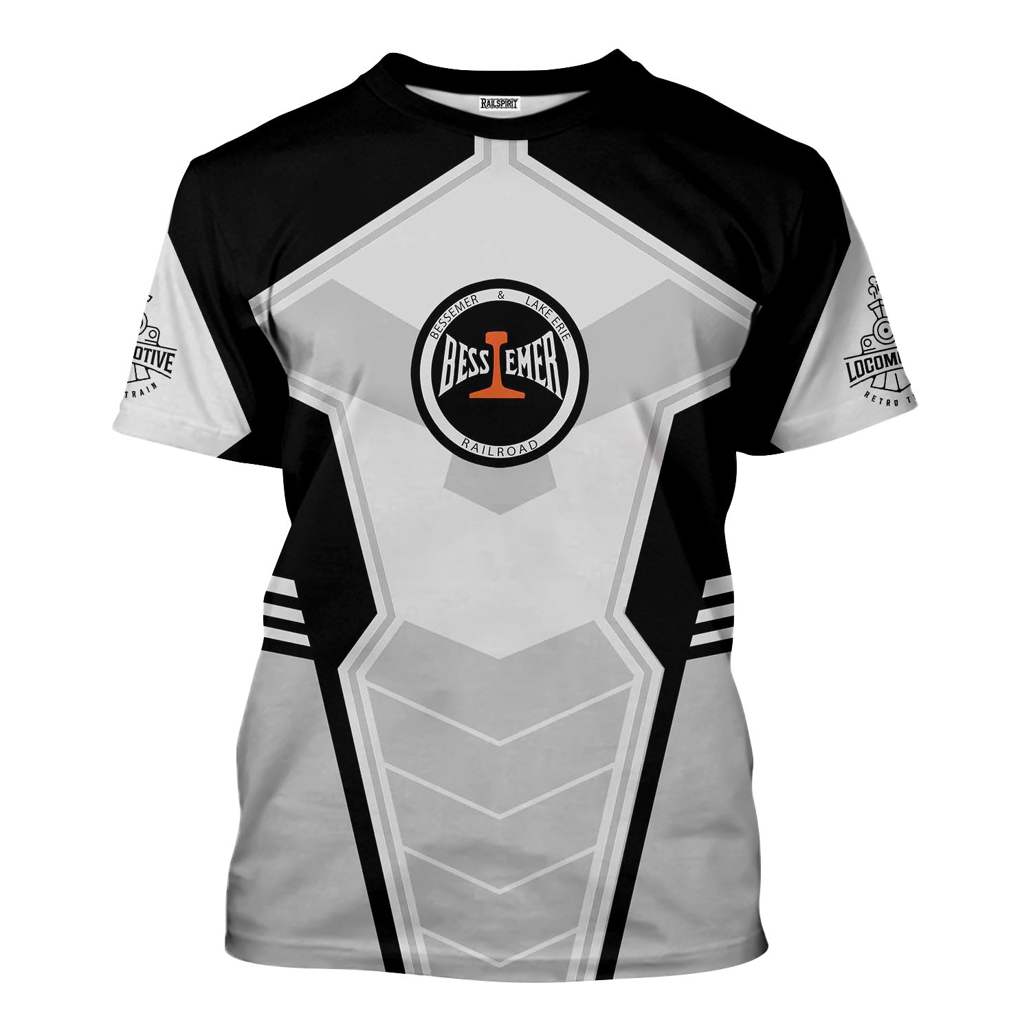 Railspirit Personalized Bessemer And Lake Erie Railroad T-Shirt Engine-Inspired Style Train Shirt for Railroad Fanatic