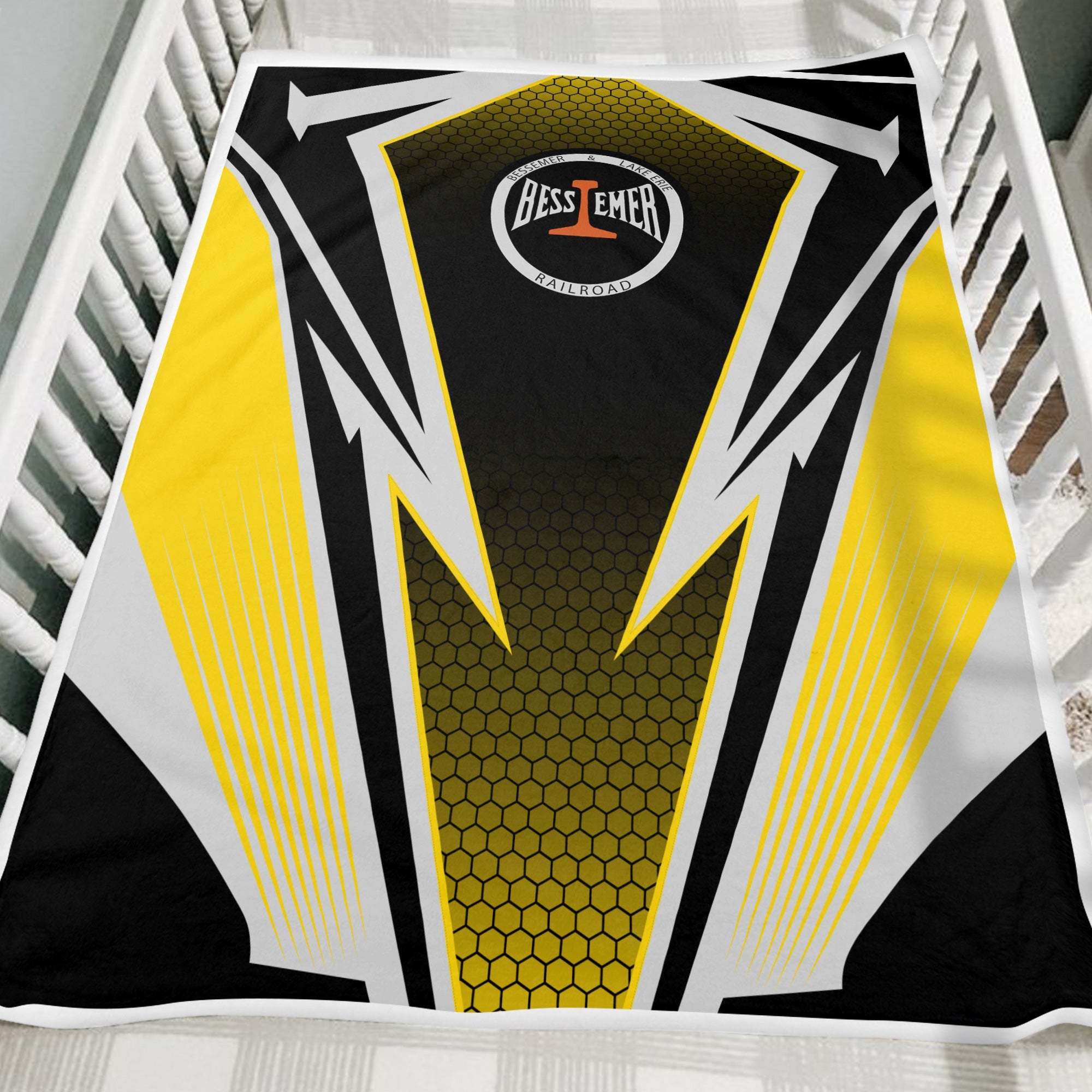 Railspirit Bessemer And Lake Erie Railroad Blanket Lightning Graphic Style Blanket Gift Idea For Train Lover