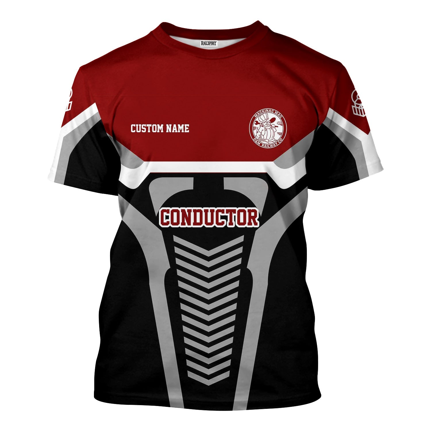 Railspirit Personalized Detroit & Mackinac Railroad T-Shirt Track-Inspired with Custom Job Position Train Shirt