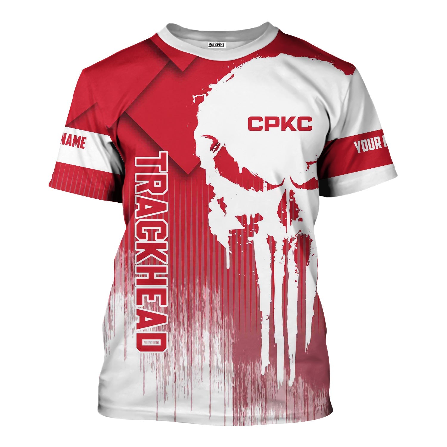 Railspirit Personalized Canadian Pacific Kansas City T-Shirt Skull Design with Custom Job CPKC Train Shirt for Trackhead Crew