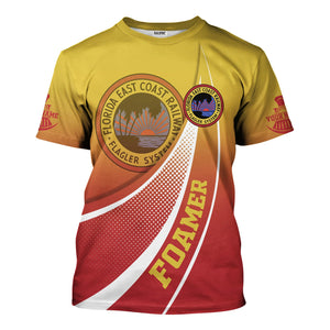 Railspirit Personalized Florida East Coast Railway T-Shirt Railway-Themed Style Shirt Gift Idea For Trainspotter