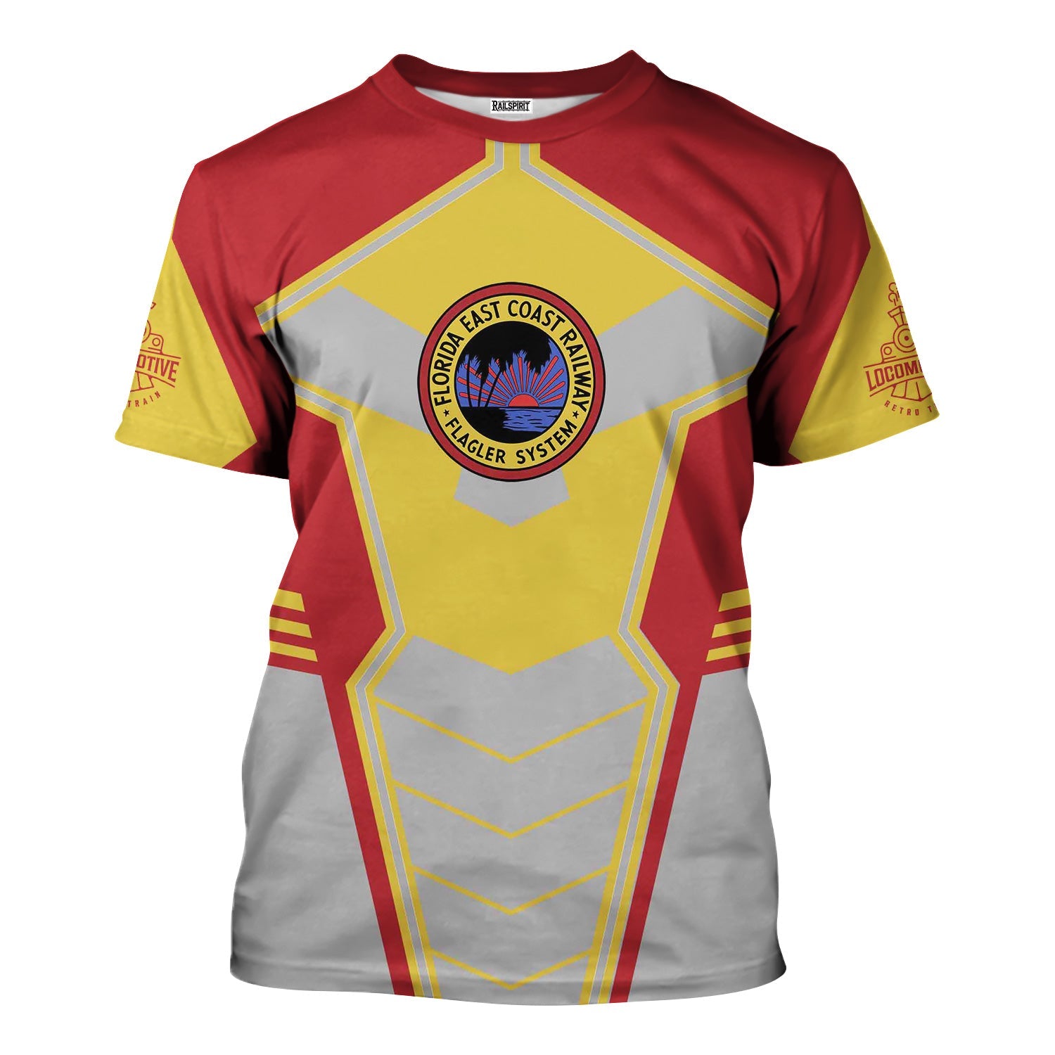 Railspirit Personalized Florida East Coast Railway T-Shirt Engine-Inspired Style Train Shirt for Railroad Fanatic