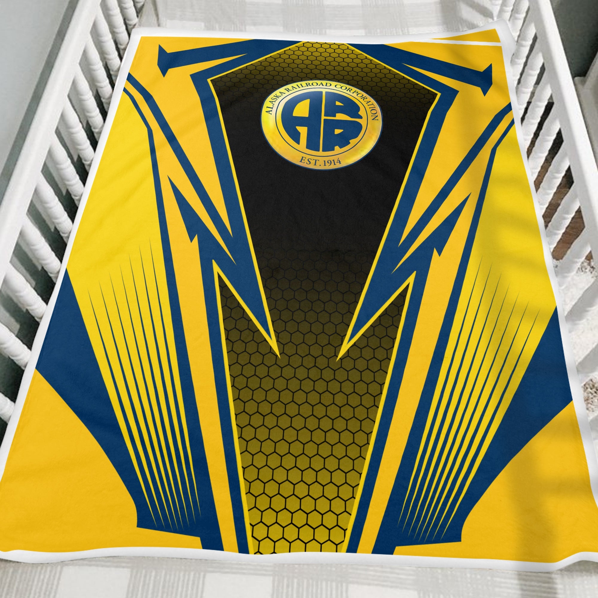 Railspirit Alaska Railroad Blanket Lightning Graphic Style Blanket Gift Idea For Train Lover