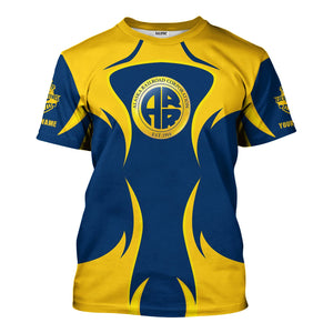 Railspirit Personalized Alaska Railroad T-Shirt Distinctive Flame Style Shirt For Steam Engine Addict