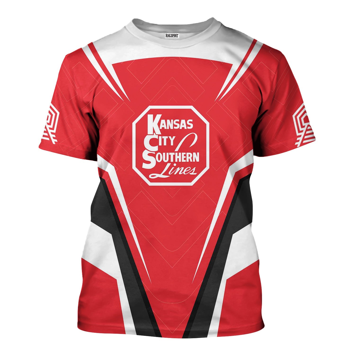 Railspirit Personalized Kansas City Southern T-Shirt Railway Inspired Apparel Train Shirt for Train Lovers