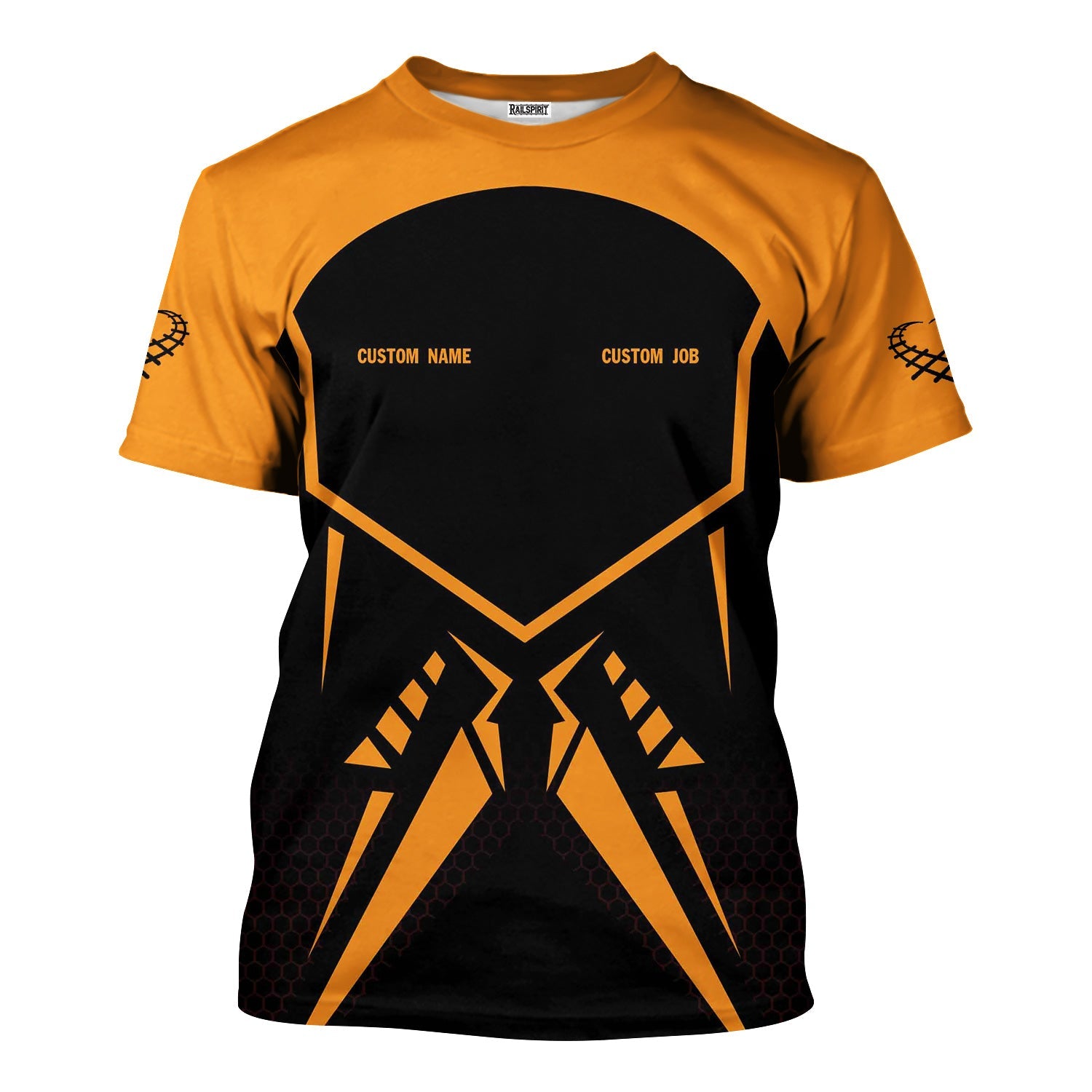 Railspirit Personalized Genesee & Wyoming Inc. Railroad T-Shirt Vibriant Style with Custom Position Train Shirt