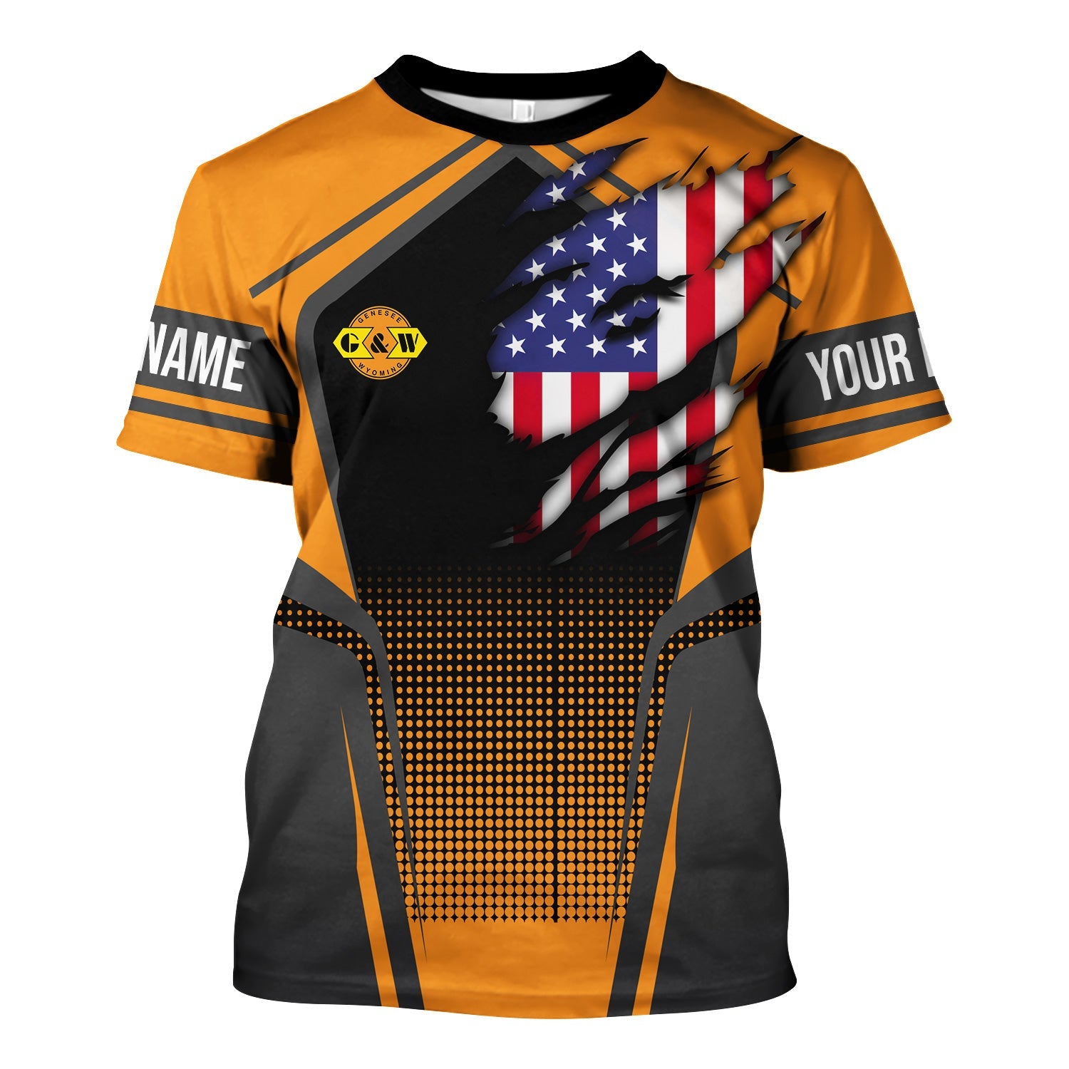 Railspirit Personalized Genesee & Wyoming Inc. Railroad T Shirt American Eagle Vintage Train Shirt