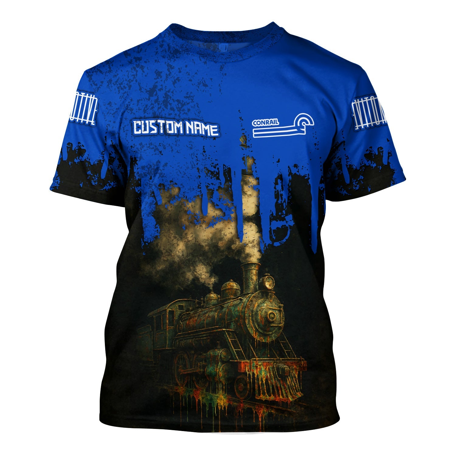 Railspirit Personalized Conrail Railroad T-Shirt Vintage Train Art Style Shirt For Locomotive Fans