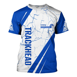 Railspirit Personalized Conrail Railroad T-Shirt Crackle Texture Style Shirt For Trackhead