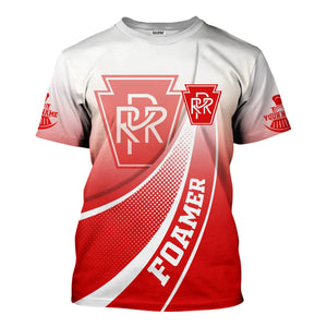 Railspirit Personalized Pennsylvania Railroad T-Shirt Railway-Themed Style Shirt Gift Idea For Trainspotter