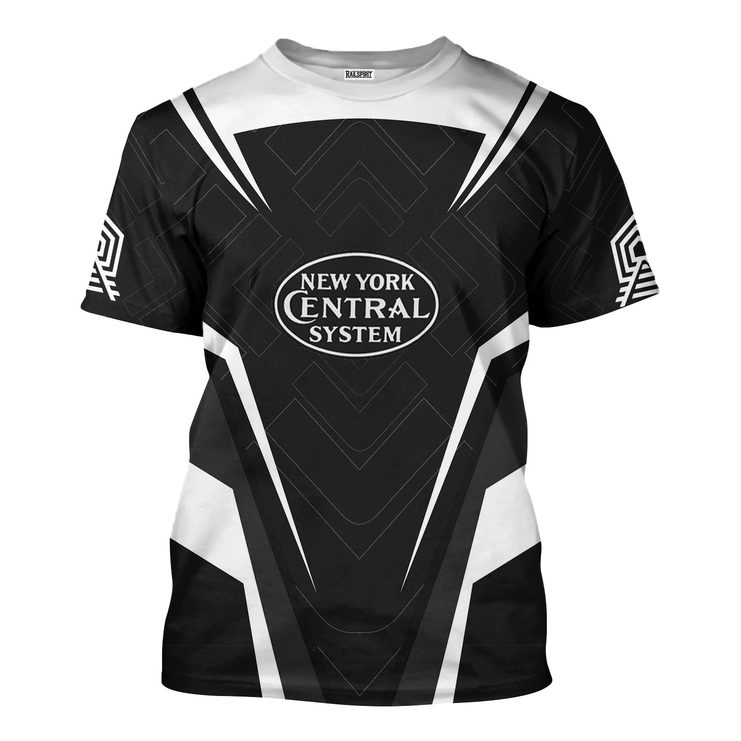 Railspirit Personalized New York Central Railroad T-Shirt Railway Inspired Apparel Train Shirt for Train Lovers