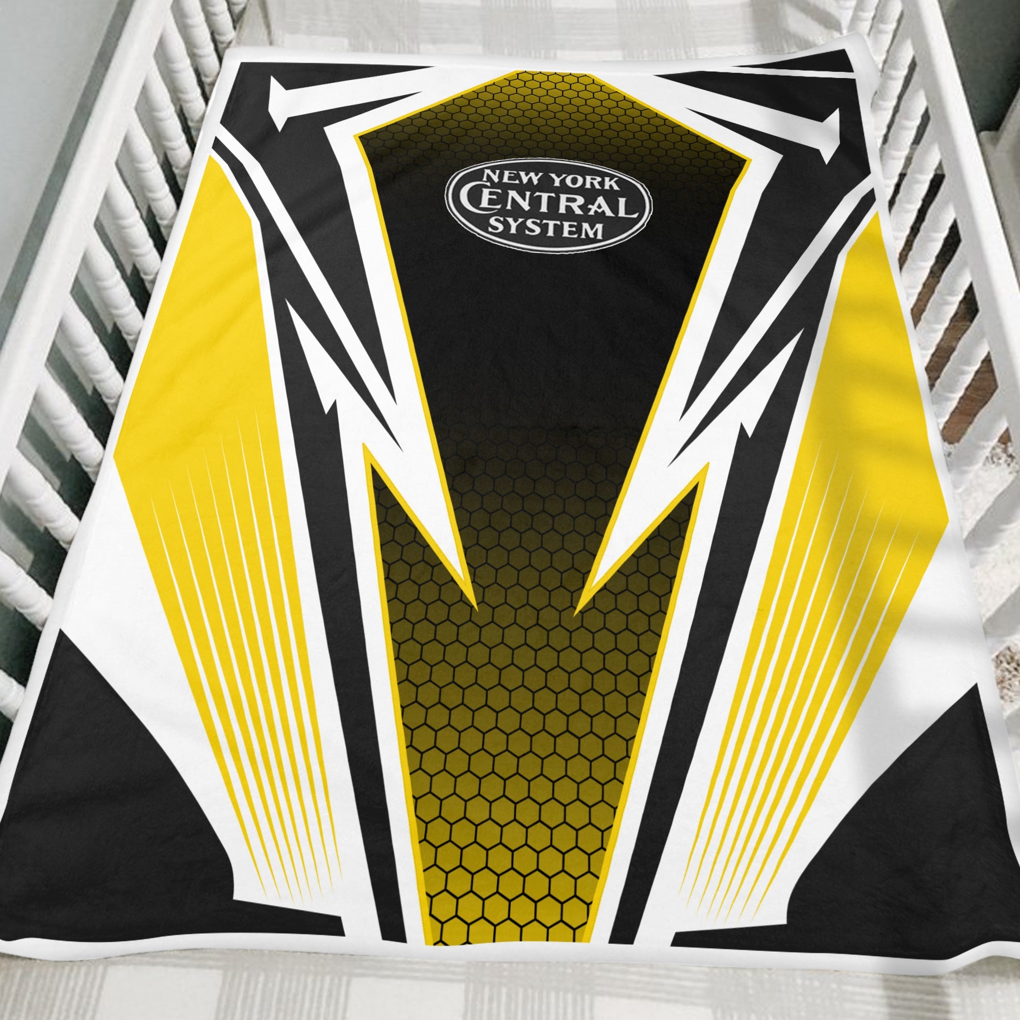 Railspirit New York Central Railroad Blanket Lightning Graphic Style Blanket Gift Idea For Train Lover