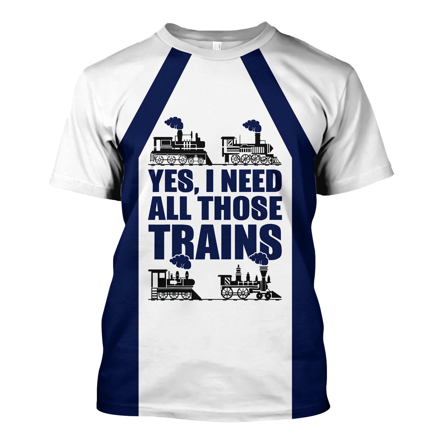 Railspirit Custom Name Baltimore and Ohio Railroad T Shirt Yes I Need All Those Train B&O Printed Shirt