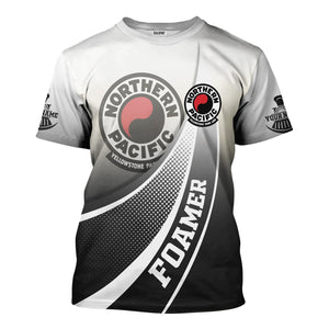 Railspirit Personalized Northern Pacific Railway T-Shirt Railway-Themed Style Shirt Gift Idea For Trainspotter