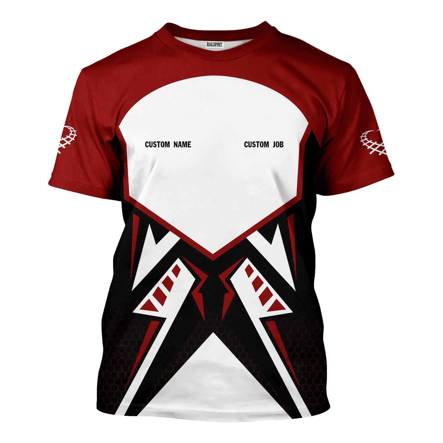 Railspirit Personalized Great Northern Railway T-Shirt Vibriant Style with Custom Position GNR Train Shirt