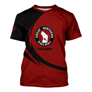 Railspirit Personalized Great Northern Railway T-Shirt Unique Graphic Style GNR Shirt For Train Enthusiasts